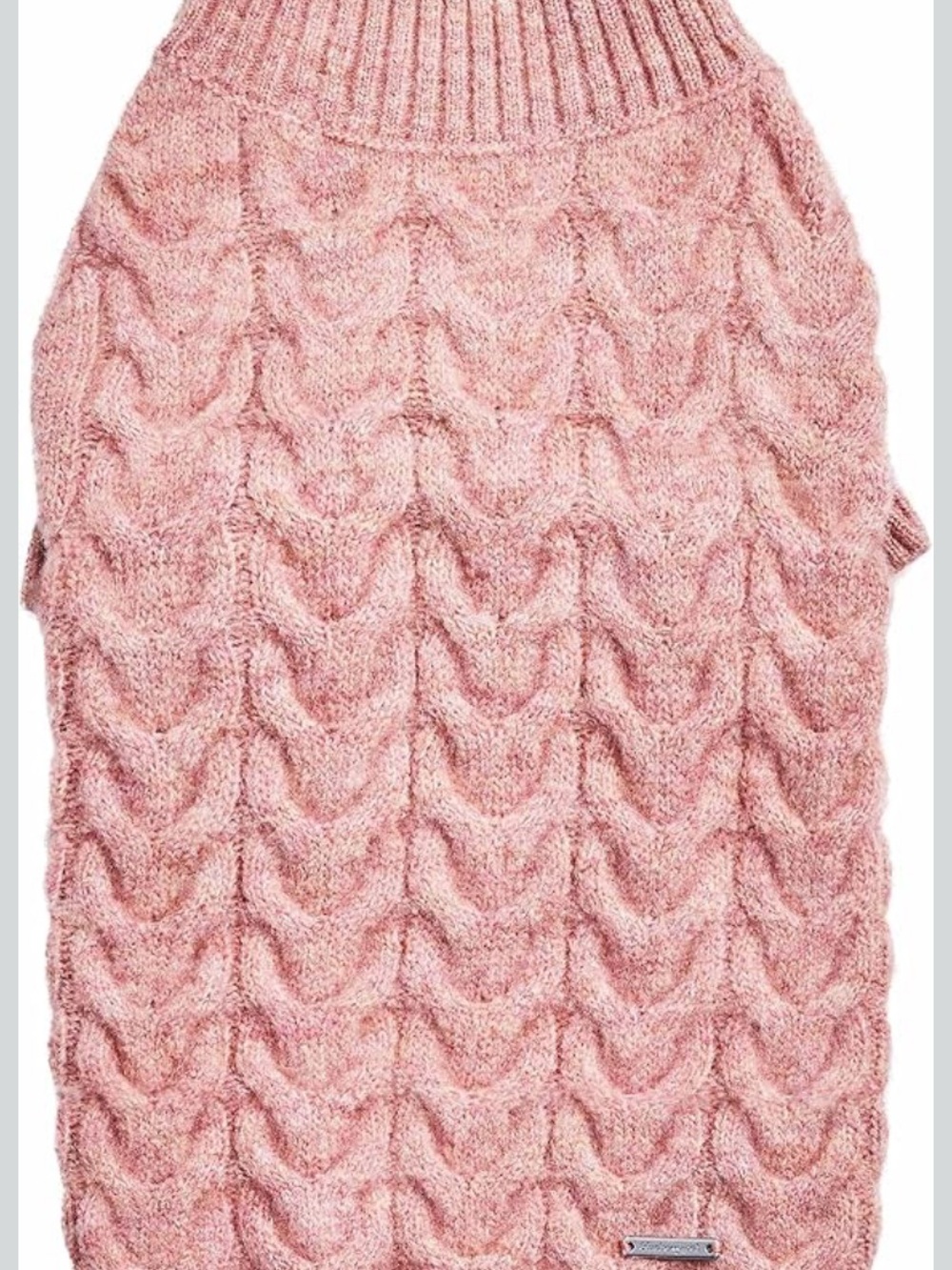 Soft Pink Cable Knit Dog size 18” Medium Sweater
